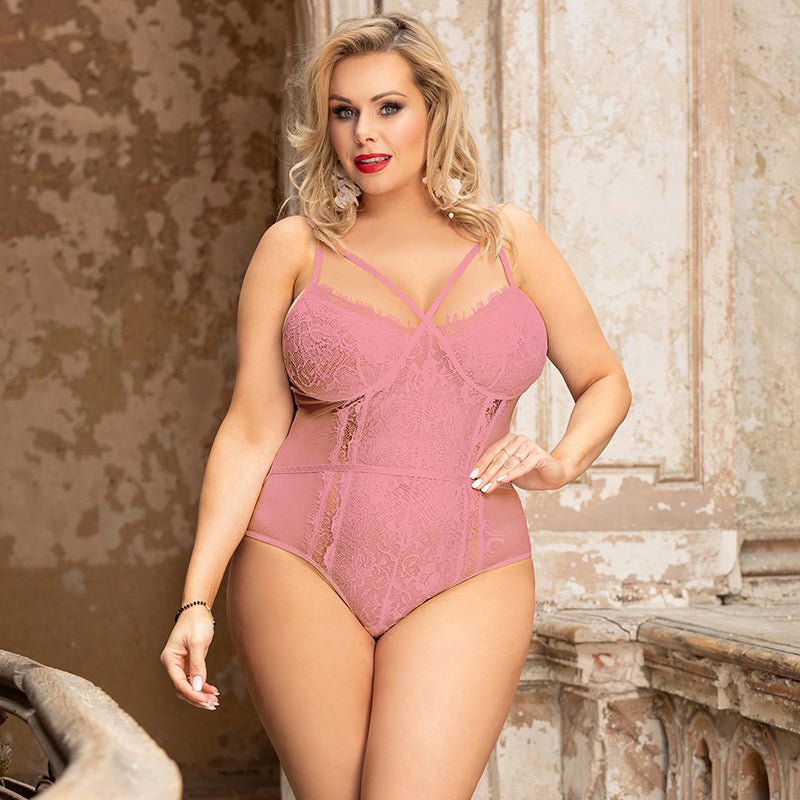 Lace Bodysuit Without Underwire - Luscious Goddess